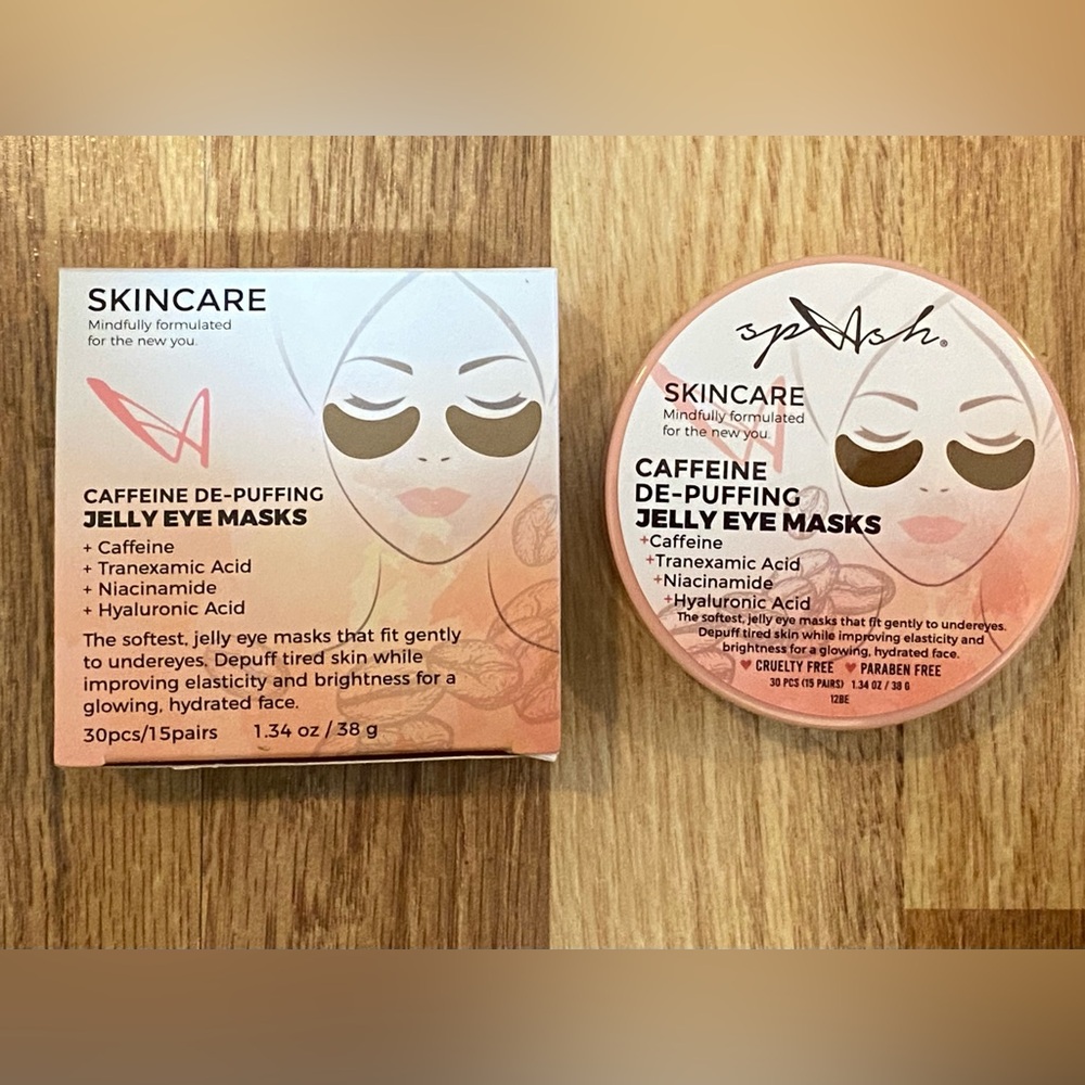 Caffeine De-Puffing Jelly Eye Masks - Pink